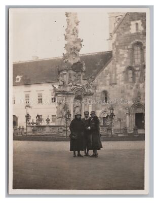 Stift Heiligenkreuz im Wienerwald bei Wien 1928 - Dreifaltigkeitssäule - Foto