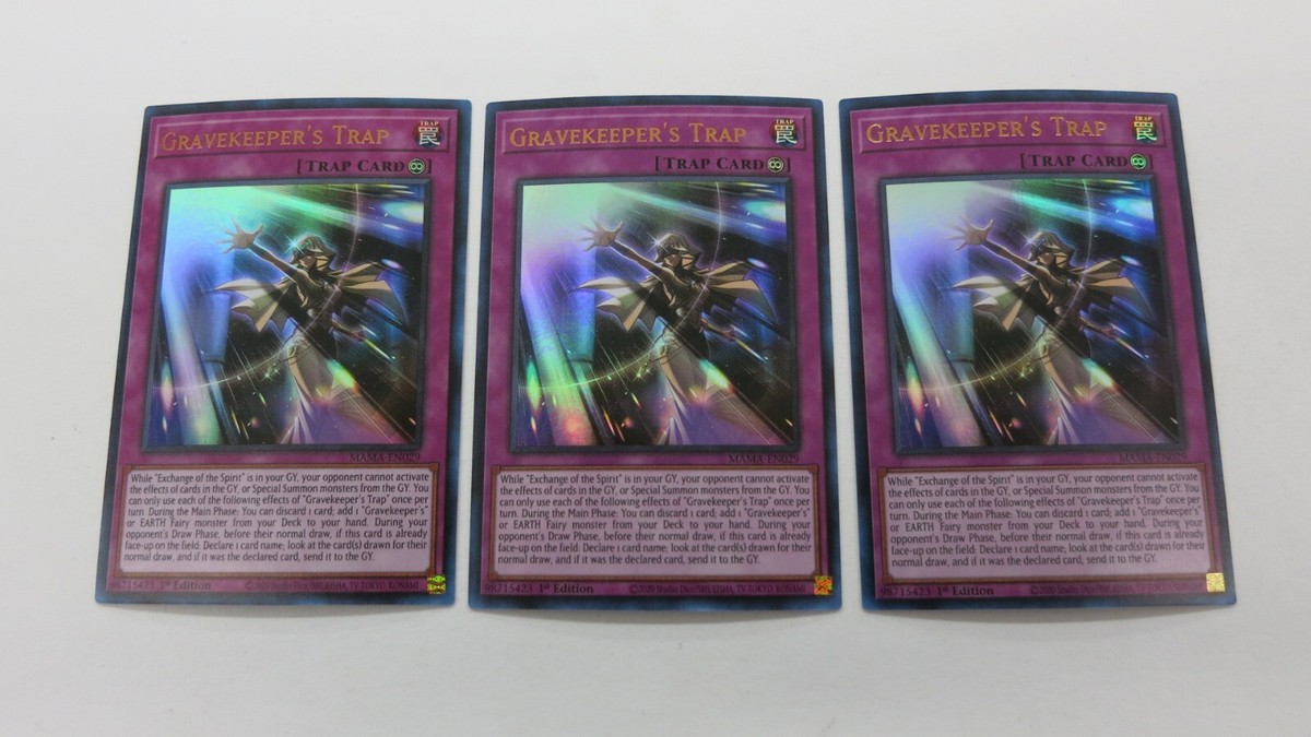3x GRAVEKEEPER'S TRAP CARD 1ST EDITION MAMA-EN029 ULTRA YUGIOH NM