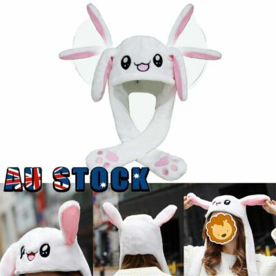 Funny Rabbit Bunny Ear Moving Hat Airbag Cap Soft Plush Cute Hats Toys ...