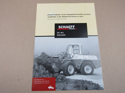 Prospekt Schaeff Terex SKL 863 Radlader mit 100 PS Perkins Motor