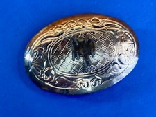 Made In The USA Horse Saddle Two Tone Western Belt Buckle