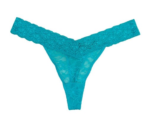 Heidi Klum Teal Stretch Lace Thong Panties Large (7) #H37-1176B