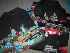 Handmade Car and Motorcycle Theme Short Sleeve Shirts Diner Garage Vintage 10/20