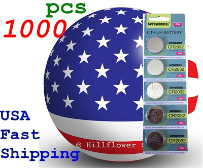 #ad 1000 piece CR2032 2032 XX LM2032 BR2032 3V High Quality Card Lithium Battery $115.86