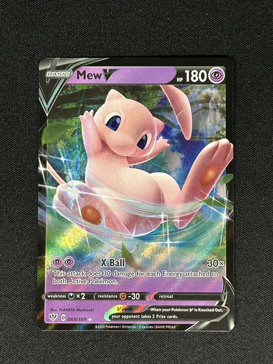 MEW V Shiny 069/189 Darkness Ablaze Pokemon 069 Box Promo Card