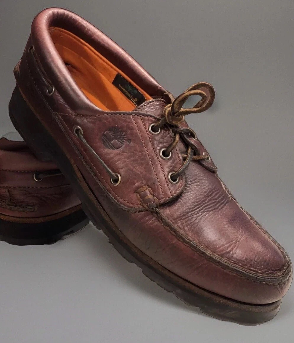 Scarpe da barca Timberland taglia 12 W in pelle personalizzate destra sollevamento 1 2"