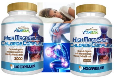 Cloruro de Magnesio Magnesium Chloride 2000 ultra 280 capsules high absorption 