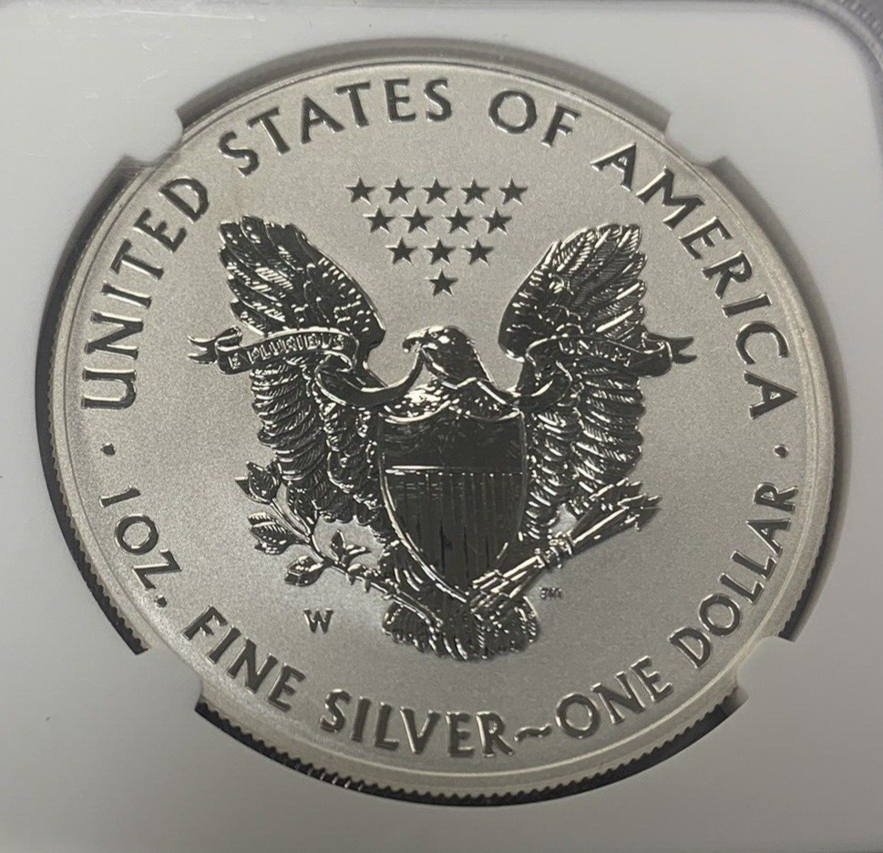 2013 W REVERSE PROOF SILVER EAGLE NGC PF69 FROM WEST POINT SET