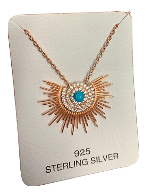 925 Sterling Silber Halskette vergoldet Damen 
