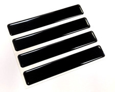 4 x BLACK Stickers/Decals 120mm HIGH GLOSS DOMED GEL - OTHER COLOURS AVAILABLE