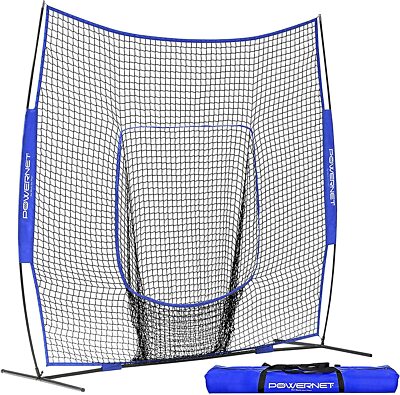 PowerNet Baseball Net, 8x8 FT Portable Baseball Training Equipment