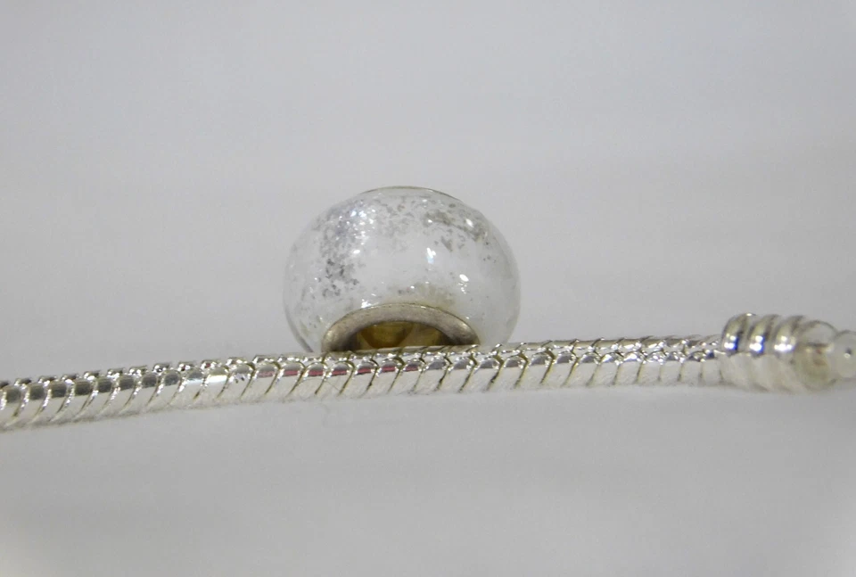 European Christmas beads for your charm bracelet white green gold silver glitter - Image 3 of 4