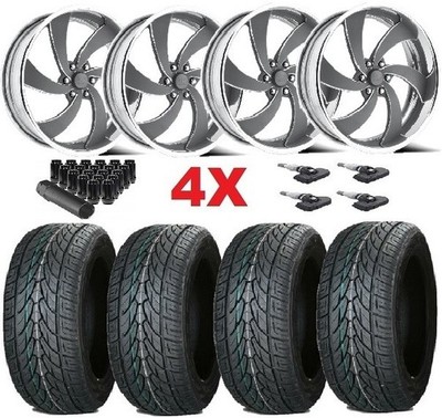 22 DESPERADO STAGGERED WHEEL TIRE SET TWISTED 6 1500 CORSART ESKO 22X9 22X10