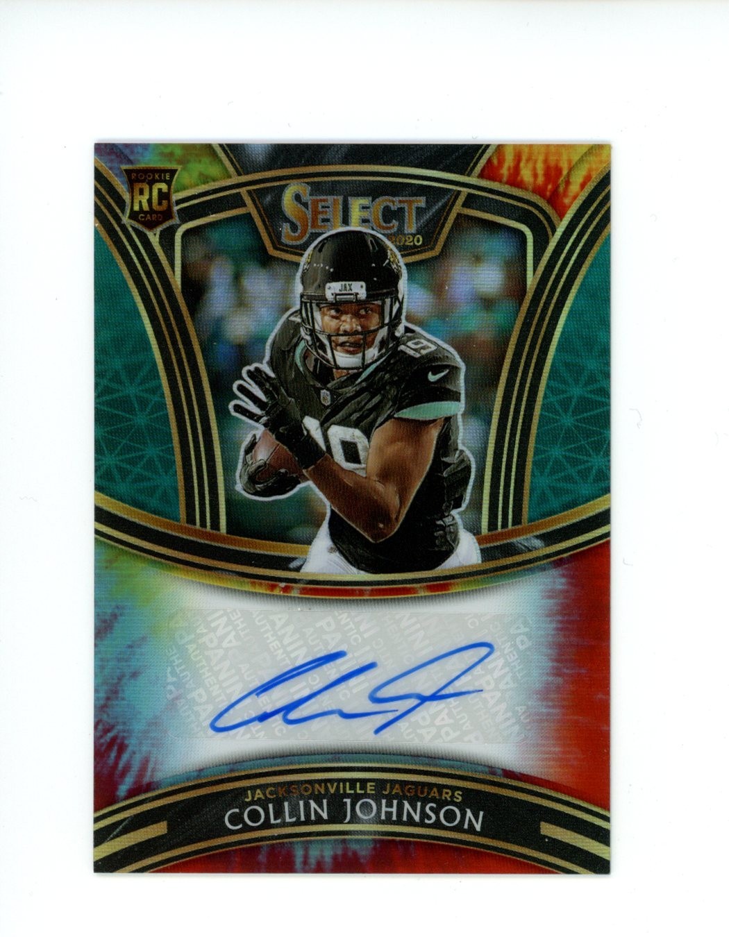 Collin Johnson Panini Select Select Signatures Prizm #SSCJO Tie-Dye