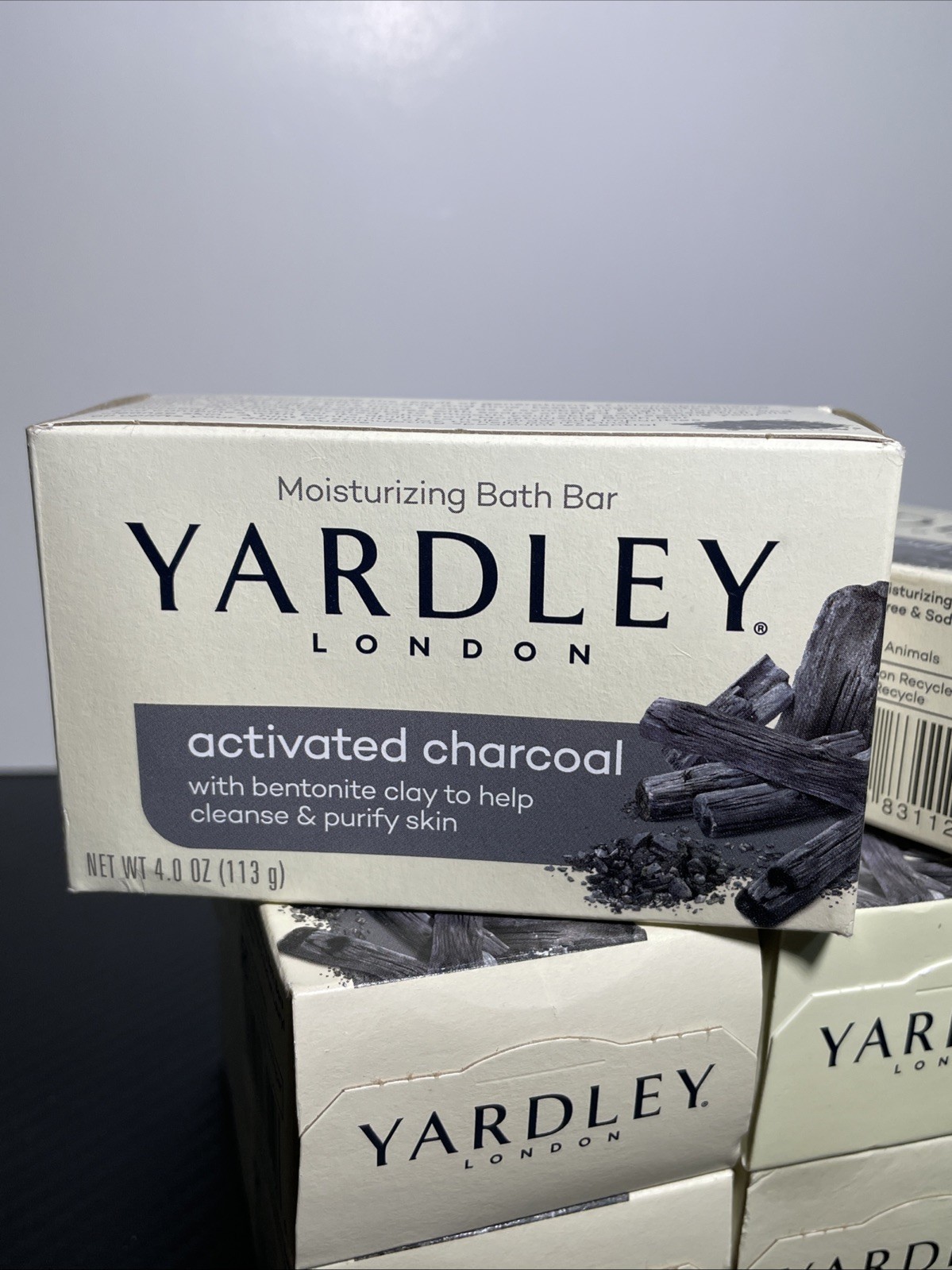Lot of 6 Bars Yardley London Activated Charcoal Moisturizing Bath Soap 4.25oz Ea
