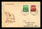 Dr Jim Stamps East Germany National Youth Rally For Peace Unity Freedom 2V Fdc
