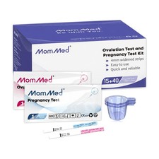 MomMed Ovulation Test Kit 15-40 Count Pack of 1 , White and Purple
