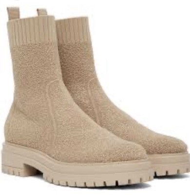 NIB Gianvito Rossi Womens 8 Torrance Stretch Sock Knit Ankle Boots Free Ship