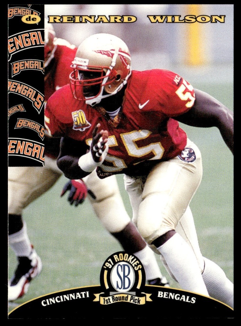 1997 Score Board NFL Rookies Reinard Wilson Rookie Cincinnati Bengals #20