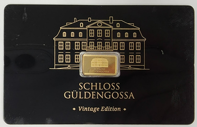 Geiger Schloss Guldengossa Vintage Edition .9999 Fine Gold Bar .5