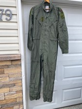 USAF 44 long Coveralls Mens 44L Green Flyers CWU 27/P MAJOR Flight Suit Cwu-27/p