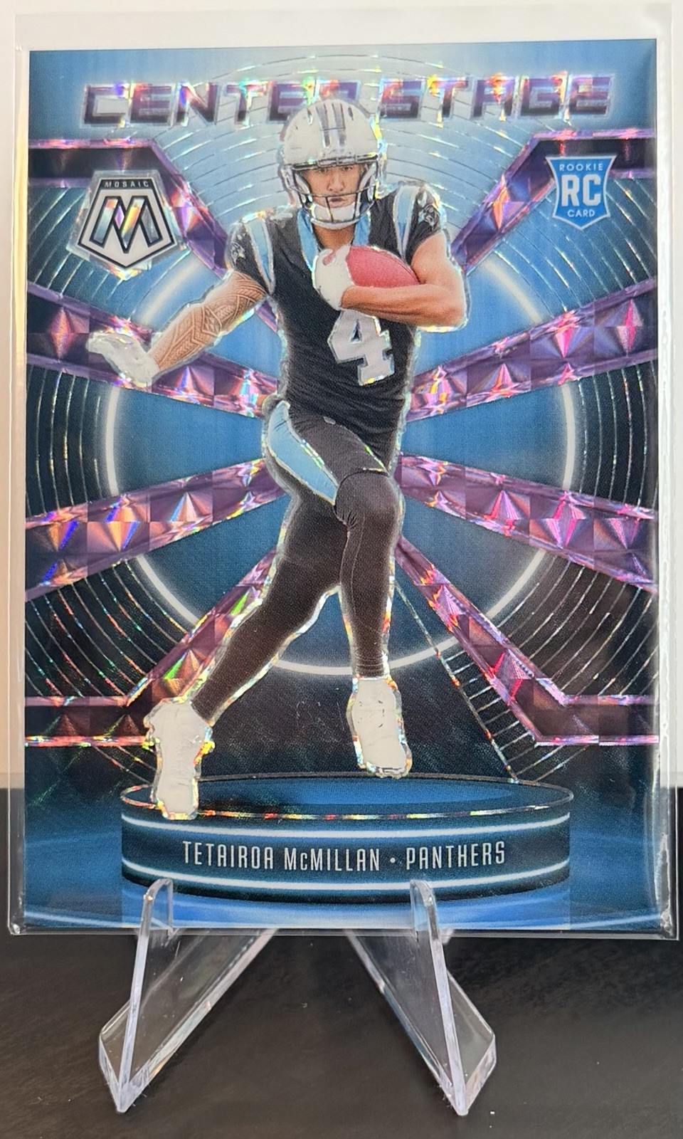 2025 Panini Mosaic Center Stage Purple /49 Tetairoa McMillan