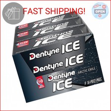 Dentyne Ice Arctic Chill Sugar Free Gum, 9 Packs of 16 Pieces 144 Total Pieces