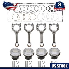 4 Set Connecting Rod Piston Fit For 11-19 Hyundai Sonata Kia Sorento Optima 2.4l
