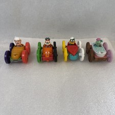Set of 4 Tiny Toons Flip Racer Cars McDonalds Kids Meal Toys 1991