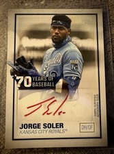 2021 Topps Series 1 - Jorge Soler - #70YA-JSO - 70 Years of Baseball Autographs