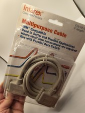 DB25 25Pin Male to DB25 25 Pin Male Multi Purpose Cable 6' in Length Unused