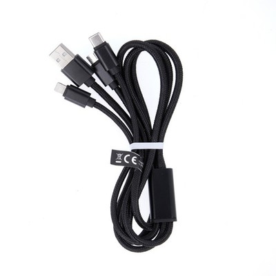 Charging Cable 3in1 For Tecno Pop 7 Pro Multi USB Type C Micro USB Charging