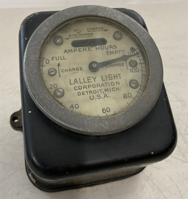 VTG Sangamo Electric Type M.S. Amp Ampere Meter Lalley Light Antique Steampunk