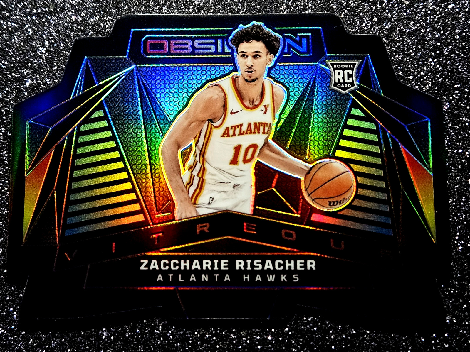 2024-25 Panini Obsidian RC Zaccharie Risacher Vitreous Rookie SSP #1 💥💥 MINT