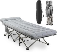 Camping Cot for Adults, Heavy-Duty 600D Oxford Cot for Sleeping, 28" Extra Wide