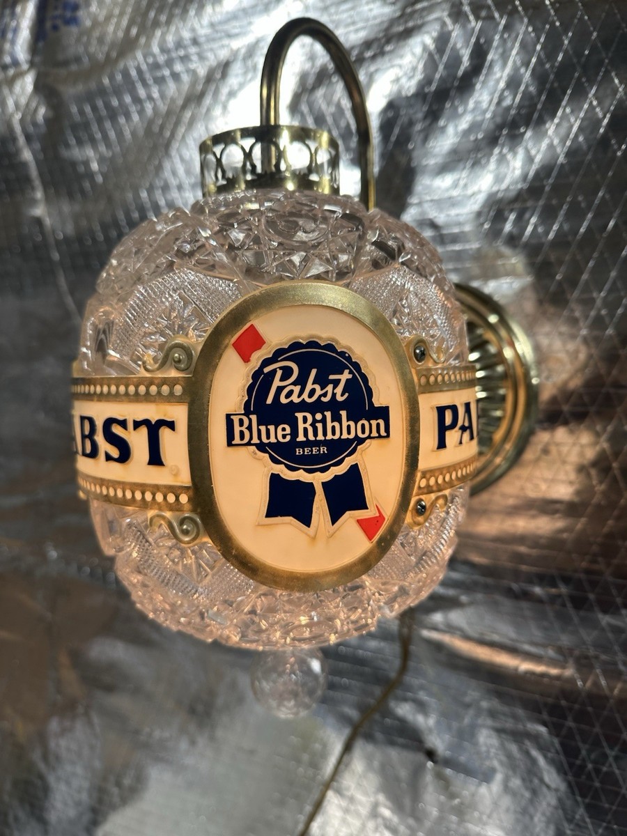 Vintage Pabst Blue Ribbon Beer Rotating Motion Lighted Wall