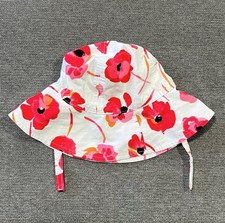 Janie  Jack Baby Floral Poppies Sun Hat 12  24M 100 Cotton
