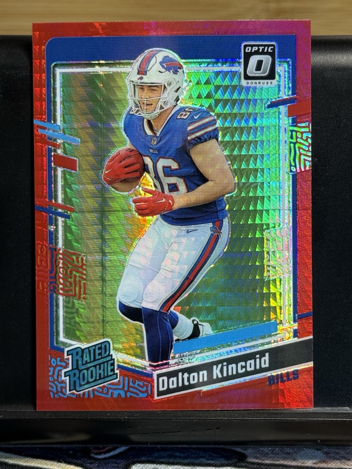2023 Panini Donruss Optic - Rated Rookie Dalton Kincaid #211 Red Hyper Prizm