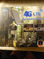4G LTE Solar Trail Camera Built-In SIM PIR Night Vision Camo Q82A-4G