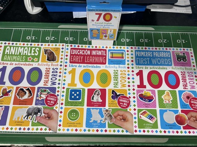 #ad Educational Bundle 3 Books 1 Set of Cards Translate Spanish to English $5.00