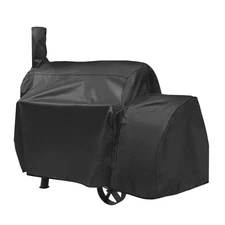 SunPatio Offset Smoker Cover, Outdoor Heavy Duty Waterproof Grill Cover Compa...