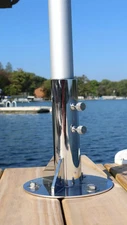 SOLBREEZE Breezelock™ Dock & Boat Umbrella / Flag Stand