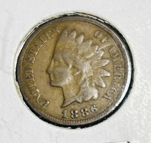 1886 Indian Head cent *Fine* *type 1.   Lot 137