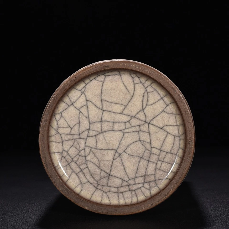 Olla de cepillo de esmalte beige horno Song Dynasty Ge horno 7,9" China Old Heritage Foto 4 de 4