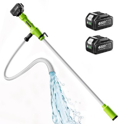 Cordless Stick Transfer Pump for Water/Diesel, 2.2'' Filter OD, 720GPH Fast Dr...