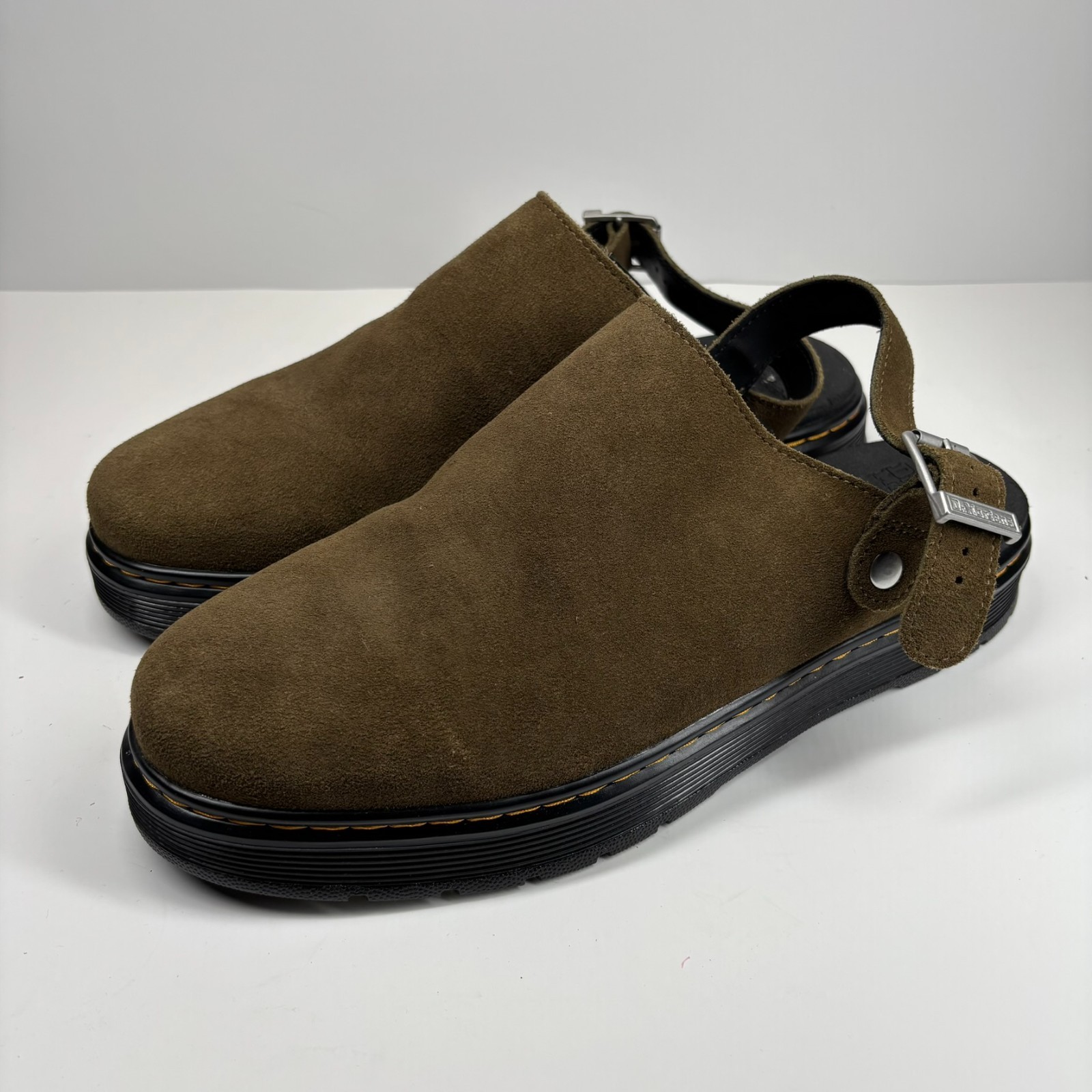 Dr. Martens Brookline Men's US 14M Olive Brown Suede Slingba