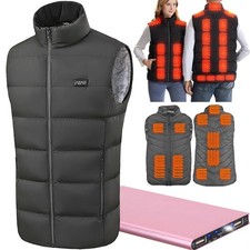 Winter Heated Vest For Women Men 23 Zone USB Charging Electric Outdoor Jacket