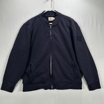 Brooks Brothers Red Fleece Bomber Jacket Mens XL Navy Cotton Full Zip Casual - Image 1 of 4