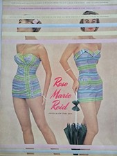 1956 Womens Rose Marie Reid Jewels Of Sea Swimsuit Vintage Fashion ad