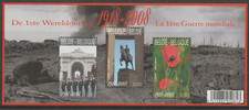 == Belgique. Bloc-feuillet ★★ 90e Anniv. Armistice Grande Guerre — 2008 ==